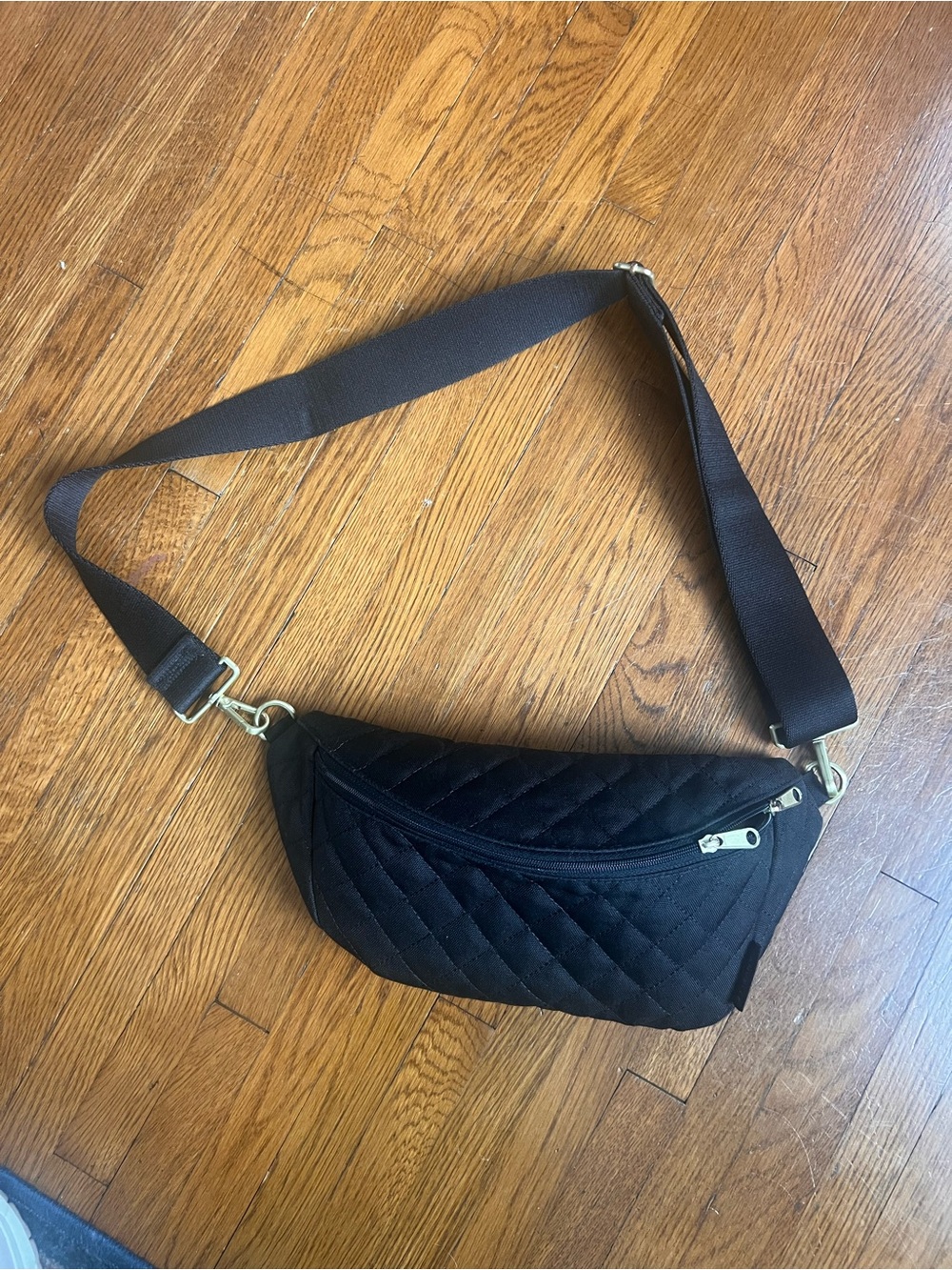 Canvelle Quilted Black Fanny pack